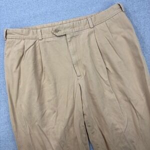 Bills Khakis M2 Driving Twills Pants Mens 42x29 Tan Pleated Cuffed Made in USA